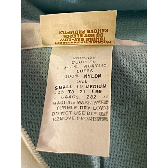 Vintage Cuddler by Doespun Baby Winter Footed Hooded Onesie – Blue & Cream – Siz - Picture 8 of 16